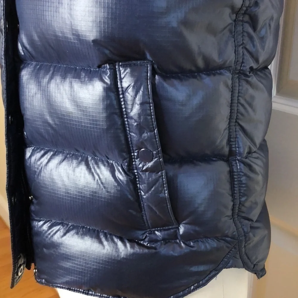 J. Crew Navy Dawn & Feather Filled Puffer Vest Medium